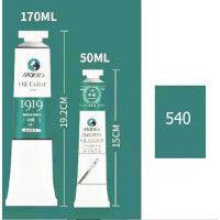Масляная краска Maries, 540 Cerulean Green Церулеум зеленый, 50 мл