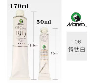Олійна фарба Maries, 106 Zinc Titanium White Цинк-титановий білий, 50 мл