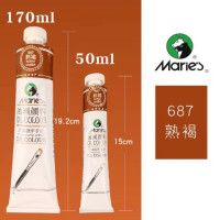 Олійна фарба Maries, 687 Burnt Umber Умбра палена, 50 мл