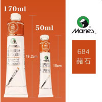 Масляная краска Maries, 684 Burnt Sienna Сиена жженая, 50 мл