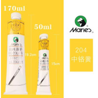 Масляная краска Maries, 204 Chrome Yellow Mid Hue Хром желтый средний, 50 мл