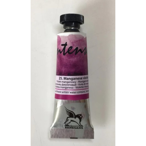 Акварельная краска Intense Water Renesans, №25 Manganese Violet Марганцевый фиолетовый, туба, 15 мл