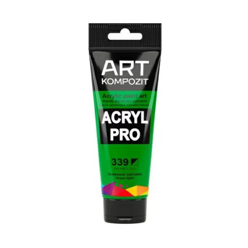 Акрилова фарба Art Kompozit 75 мл, 339 зелений світлий