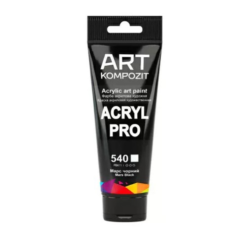 Акриловая краска Art Kompozit 75 мл, 540 марс черный