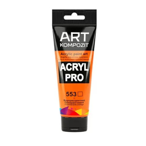 Акриловая краска Art Kompozit 75 мл, 553 оранжевый флуоресцентный