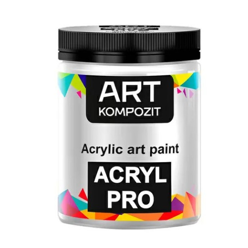 Акриловая краска Art Kompozit 430 мл, 017 серебро светлое эффект металлик