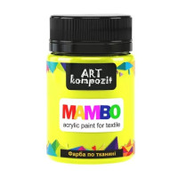 Акриловая краска для ткани Art Kompozit, 82 fluorescent lime green Флуоресцентный лаймовый зеленый, 50 мл