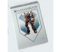 Скетчбук для маркеров Markerbook Markerman А4, 170 г\м2, 30 листов, Робот