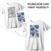 Набір для розмальовки футболки з контуром Сині півонії, бавовна 100%, розмір S, ROSA Talent