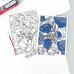 Набор для раскраски футболки с контуром Синие пионы, 100% хлопок, размер S, ROSA Talent