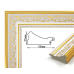 Рамка для картин пластикова, Білий із золотом, м/пог, SA 5525 298