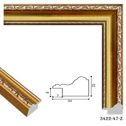 Рамка для картин пластиковая, Золотой узор, м/пог, MF 3422 47