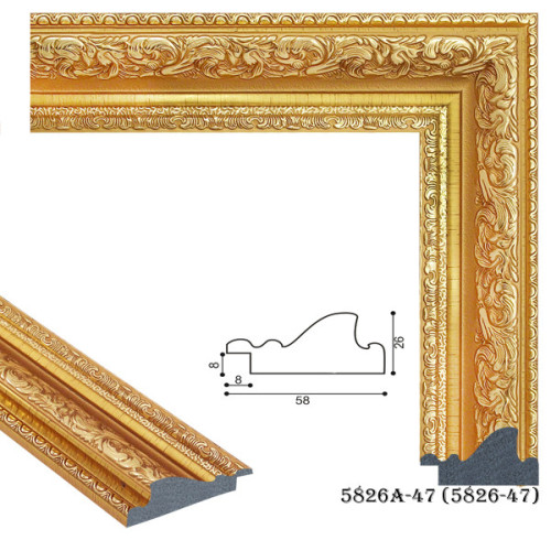 Рамка для картин пластиковая, Золото с узором, м/пог, MF 5826 47