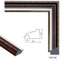 Рамка для картин, вышивки и фото, с узором пластиковая 30x30 см, MF 3624 46