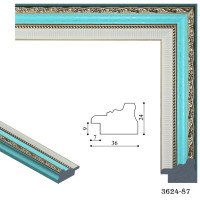 Рамка для картин, вишивки та фото, з візерунком пластикова 30x30 см, MF 3624 87