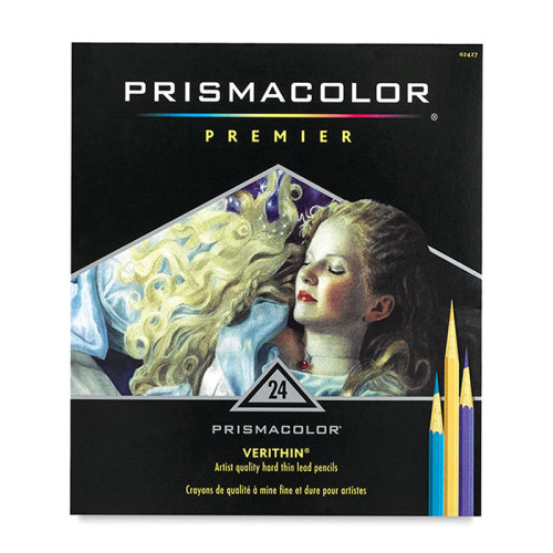 Тверді кольорові олівці Prismacolor Verithin 24 кольори