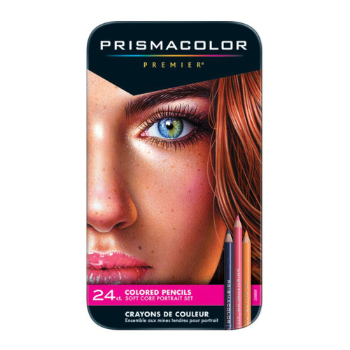 Набір м'яких кольорових олівців Prismacolor Portrait, 24 кольори