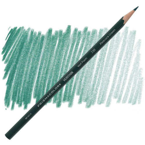 Твердый карандаш Prismacolor Verithin Peacock Green N 739