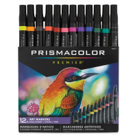Набір двосторонніх фломастерів Prismacolor ОСНОВНІ КОЛЬОРИ 12 штук
