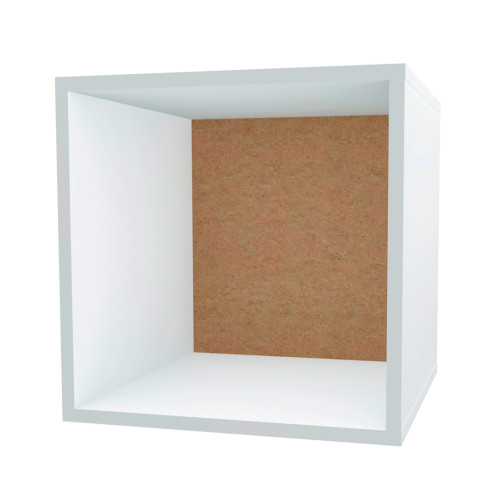 Меблева секція, куб 40х40х40 см, корпус Білий (задня панель MDF)