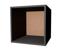 Секция мебельная, куб 40х40х40 см, корпус Черный (задняя панель MDF)