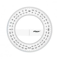 Транспортир круглый д=15 см, 360°