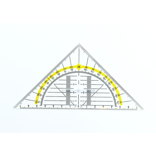 Трикутна архітектурна лінійка ГЕО-КВАДРАТ 16 см, Leniar