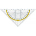 Трикутна архітектурна лінійка ГЕО-КВАДРАТ 16 см, Leniar