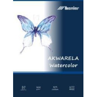 Блок бумаги для акварели А4, 300 г/м2, 10 листов, Leniar