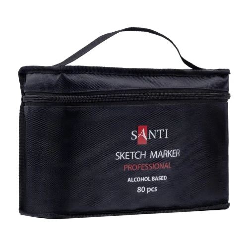 Набор спиртовых скетч-маркеров SANTI Professional, 80 шт