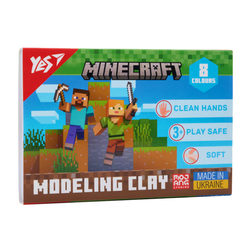 Пластилін Yes Minecraft 8 кольорів 160 г