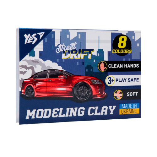 Пластилин YES Drift King 8 цветов 160 г