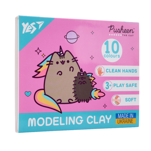 Пластилін Yes Pusheen 10 кольорів 200 г