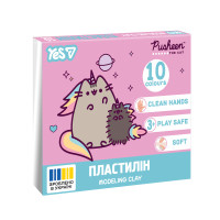 Пластилин YES Pusheen 10 цветов 200 г