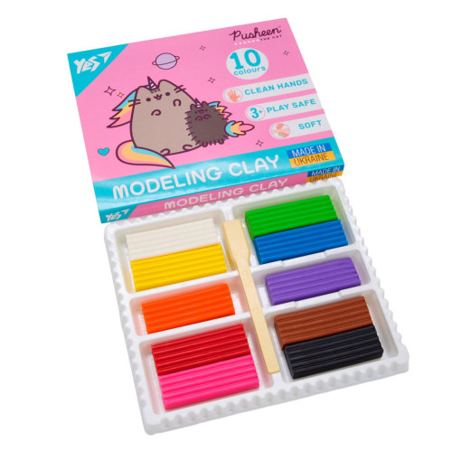 Пластилин YES Pusheen 10 цветов 200 г Пластилин YES Pusheen 10 цветов 200 г
