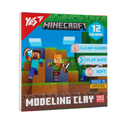 Пластилін Yes Minecraft 12 кольорів 240 г