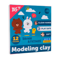 Пластилин YES Line Friends 12 цветов 240 г