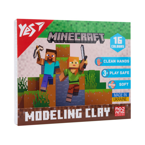 Пластилін Yes Minecraft 16 кольорів 320 г
