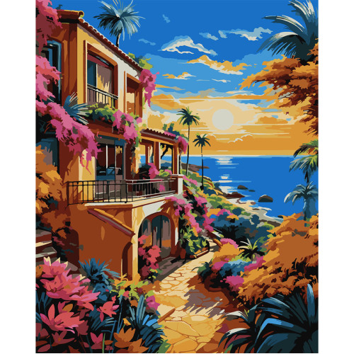 Картина по номерам Тропический рай 40х50 см, SANTI