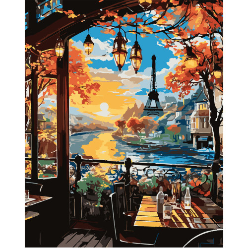 Картина по номерам Фантазийный Париж 40х50 см, SANTI