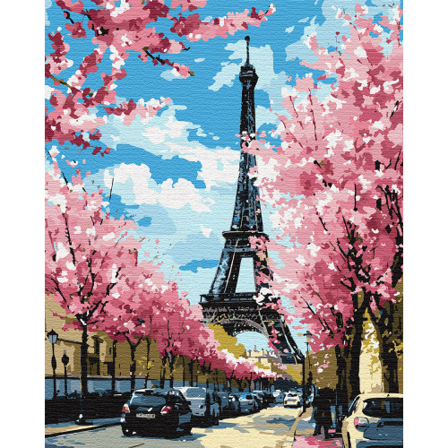 Картина по номерам Париж весной 40х50 см, SANTI