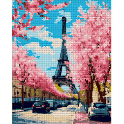 Алмазная мозаика Париж весной 40х50 см, SANTI