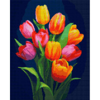 Алмазная мозаика Аромат тюльпанов 40х50 см, SANTI