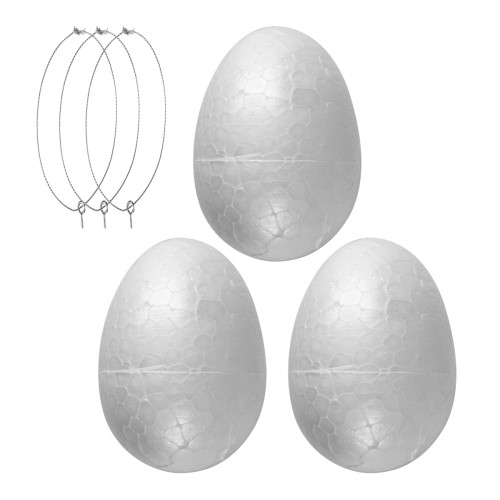 Пенопластовые заготовки Яйцо SANTI, 6 см, 3 шт