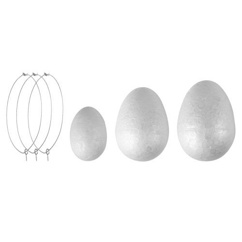 Пенопластовые заготовки Яйцо SANTI, микс размеров, 3 шт