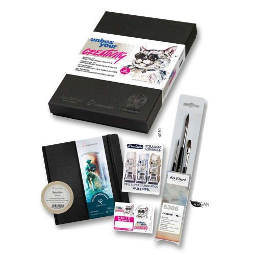 Подарочный набор для рисования DaVinci Gift Box: скетчбук, акварель, кисти