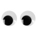 Глазки самоклеющиеся черные 40 мм SANTI, 8 шт