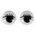 Глазки самоклеющиеся с ресничками круглые черные 12 мм SANTI, 30 шт
