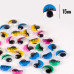 Глазки самоклеющиеся с ресничками круглые цветные 15 мм SANTI, 30 шт