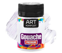 Гуаш художня PREMIUM ART Kompozit, 60 мл, Білила титанові